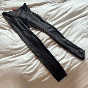 Spanx “leather” Plum-colored leggings